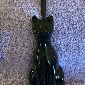 Ceramic Cat Toilet Brush Caddy/NEW!